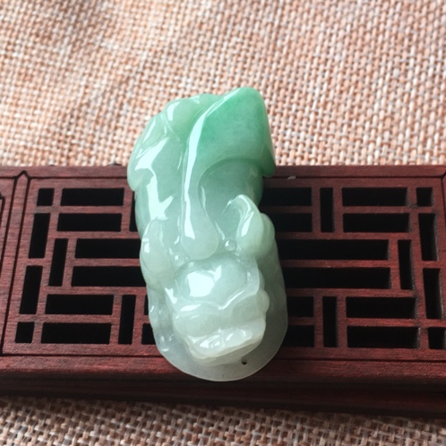 缅甸翡翠a货貔貅貔貅挂件