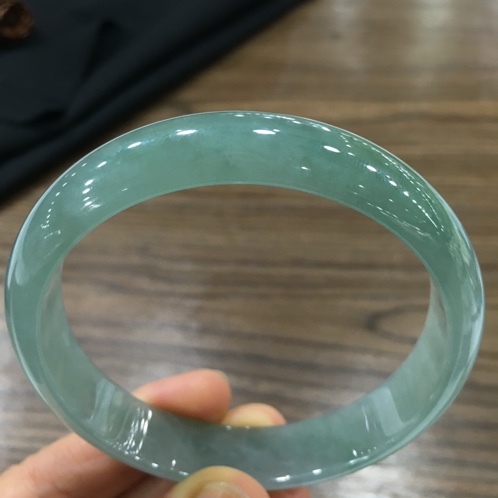 缅甸翡翠冰种油青手镯