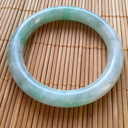 缅甸翡翠飘花元条手镯