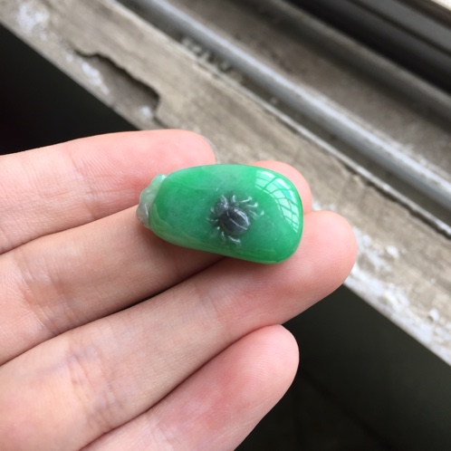 云南a货翡翠阳绿福瓜绿福瓜挂件