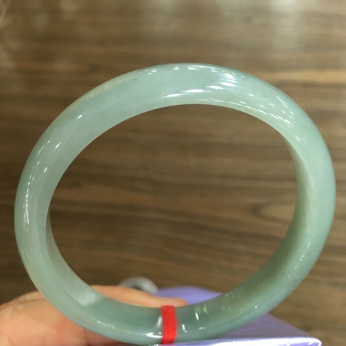 老坑料天然翡翠油青正圈手镯