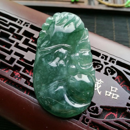 天然翡翠A货节节高升节节高升吊坠