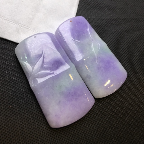 云南翡翠老坑紫罗兰节节高升节节高升吊坠