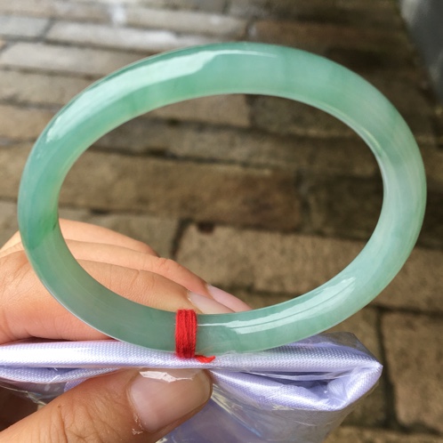 缅甸翡翠晴水元条手镯