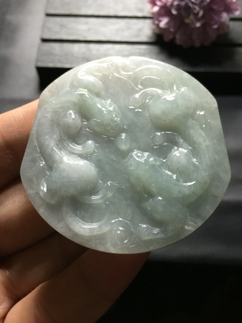 云南翡翠糯种貔貅貔貅挂件