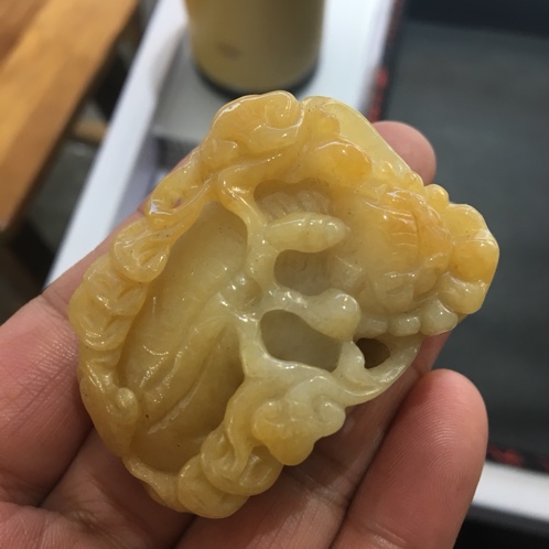缅甸翡翠黄翡貔貅貔貅挂件