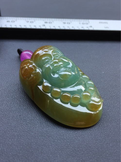 缅甸翡翠玉佛佛公吊坠