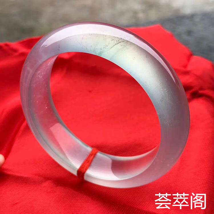 无色玻璃种正圈翡翠手镯