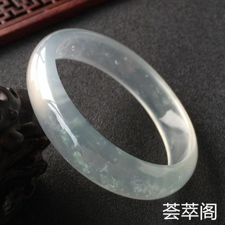 飘花玻璃种翡翠手镯 (贵妃)