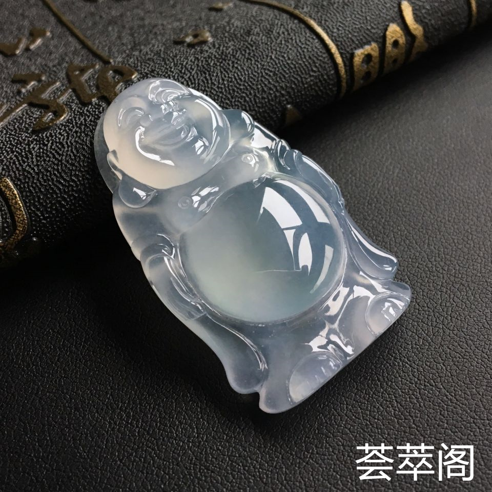 冰种晴水玉佛翡翠吊坠
