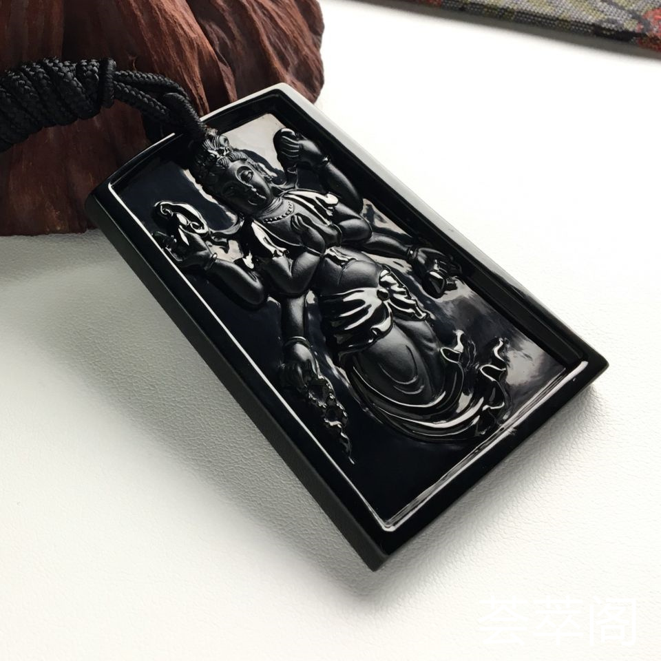 冰种墨翠观音翡翠吊坠