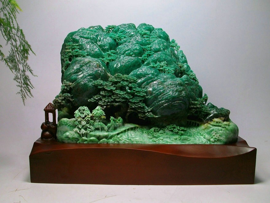 独山玉天蓝料 走马上任 摆件 净高约25*35*9cm