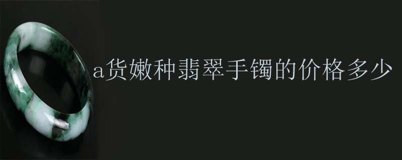a货嫩种翡翠手镯的价格多少