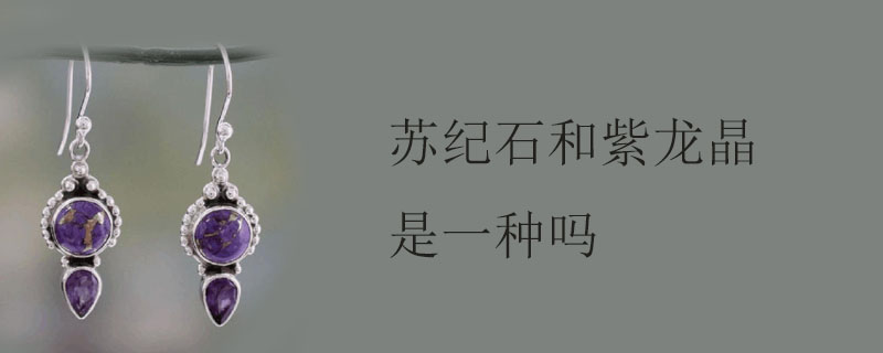 苏纪石和紫龙晶是一种吗