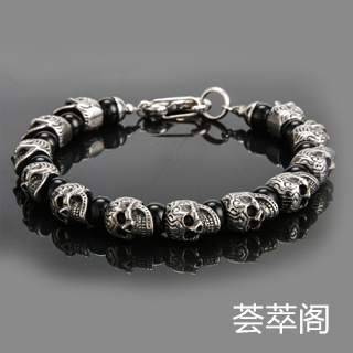 骷髅头黑曜石手链女生戴好吗