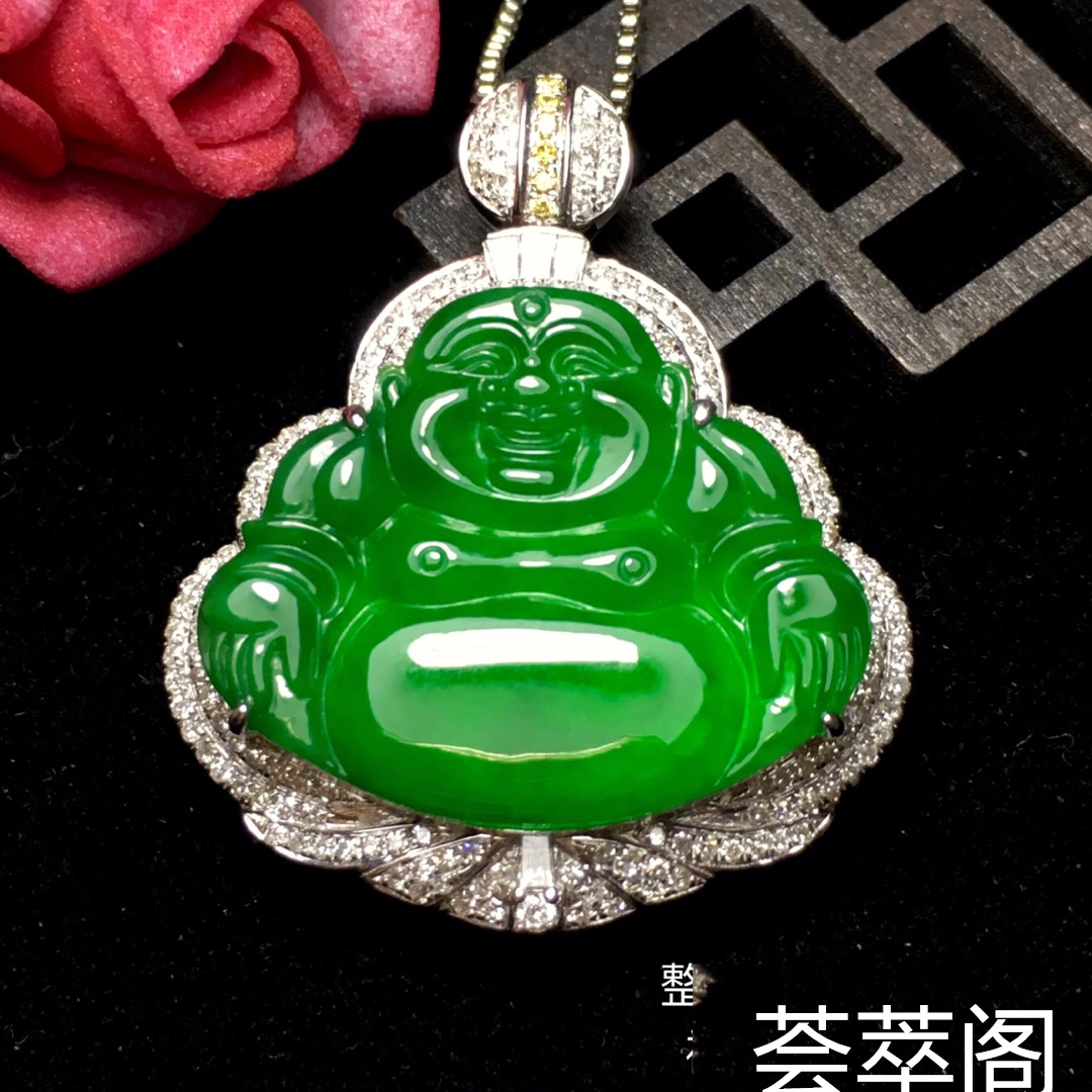 极品帝王绿大佛，形体极佳