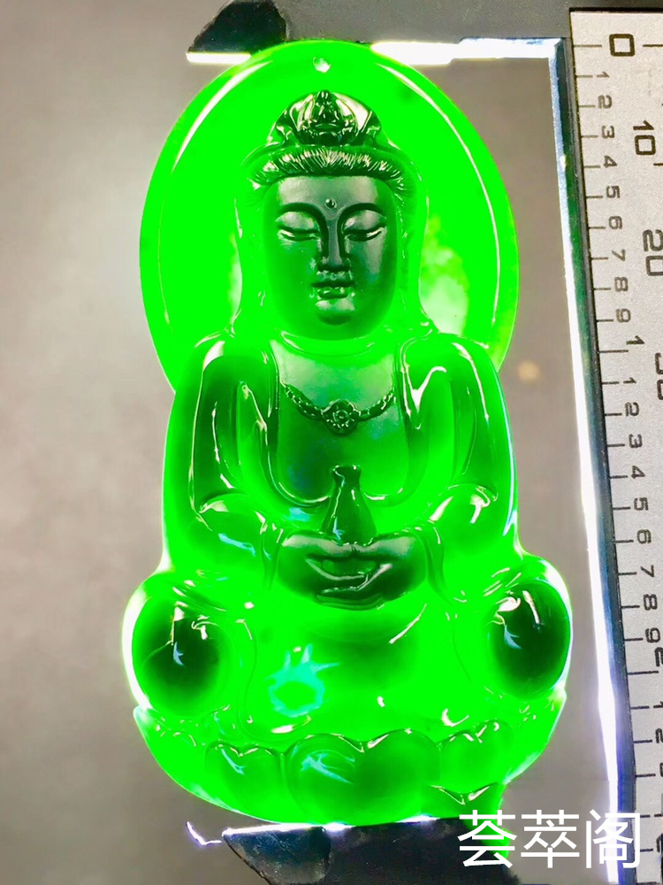 【墨翠立体观音】新货！  老坑高冰   极品墨翠   黑度种水都是极品中上上品     冰透无比   种老起胶     品质极高   性价比超高 （翡翠中最神秘的墨翠，低调奢华有内涵）❗❗