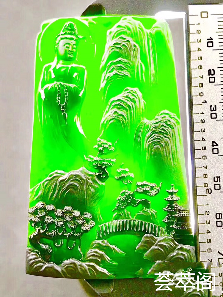 【墨翠飘逸观音】新货！  老坑高冰   极品墨翠   黑度种水都是极品中上上品     冰透无比   种老起胶     品质极高    性价比超高  （翡翠中最神秘的墨翠，低调奢华有内涵）❗❗