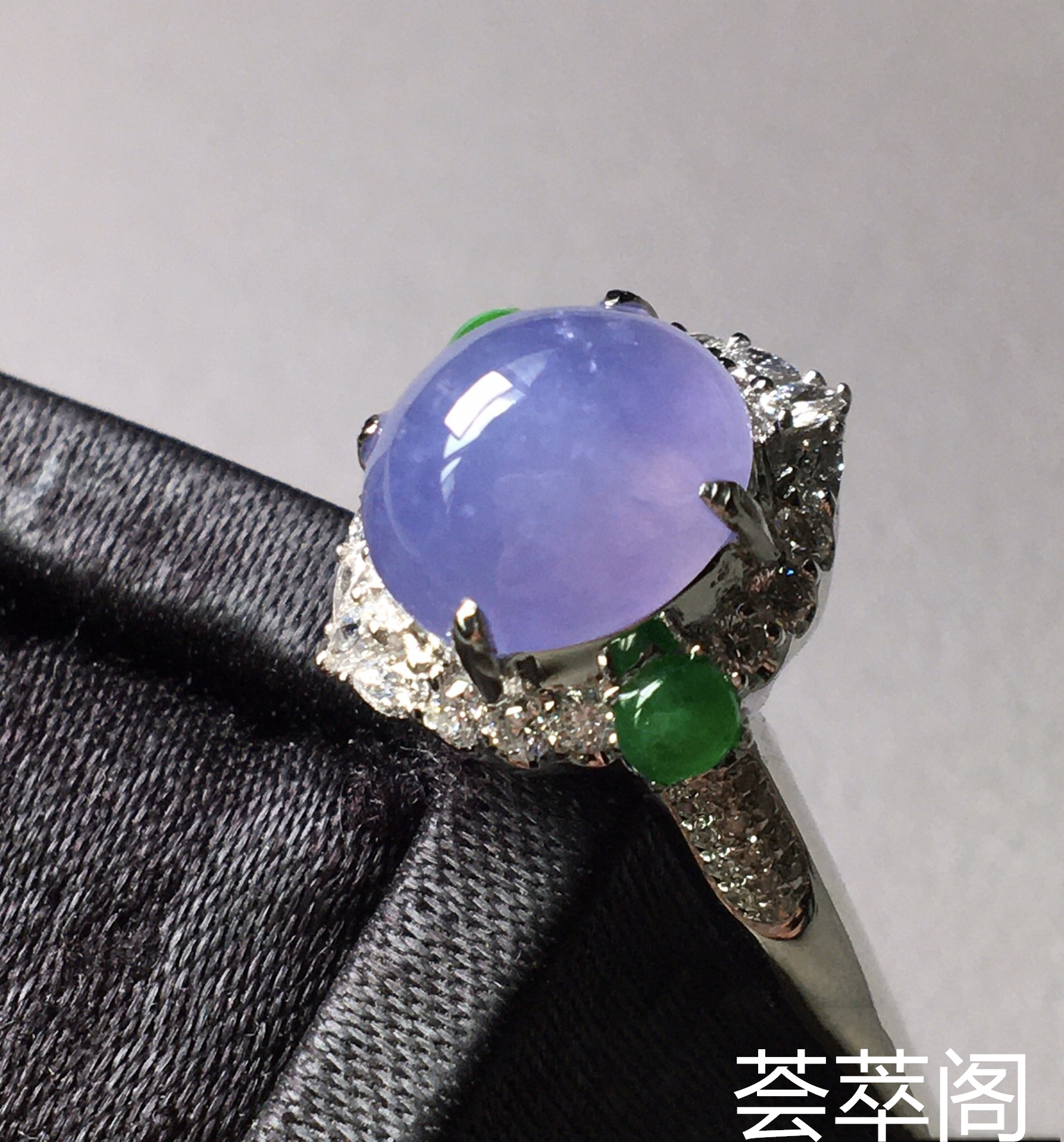 冰紫罗兰戒指，完美，饱满，水头足，性价比高，裸石尺寸10/9.5/5