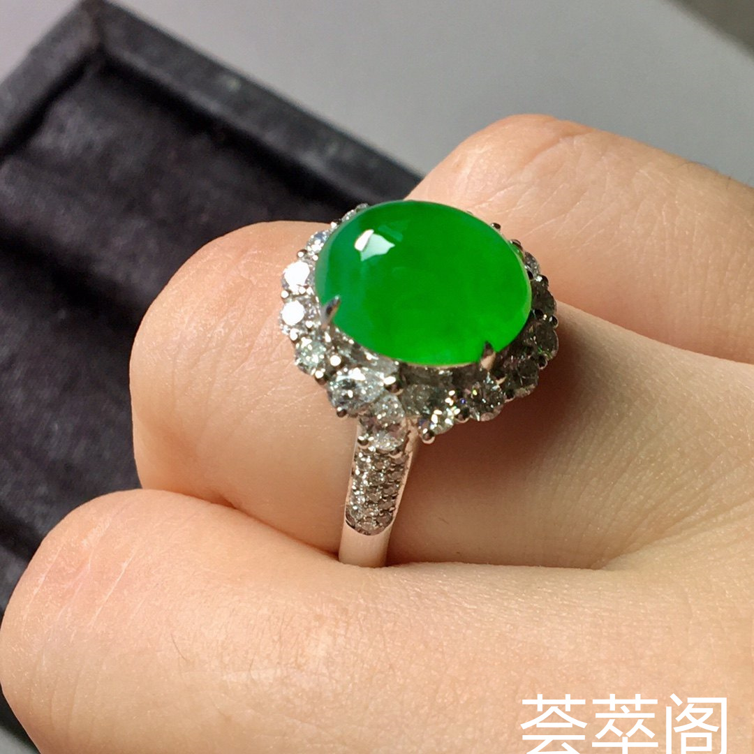 冰阳绿套装，戒指➕耳钉套装第7张