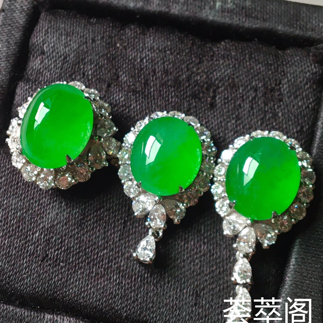 冰阳绿套装，戒指➕耳钉套装第5张