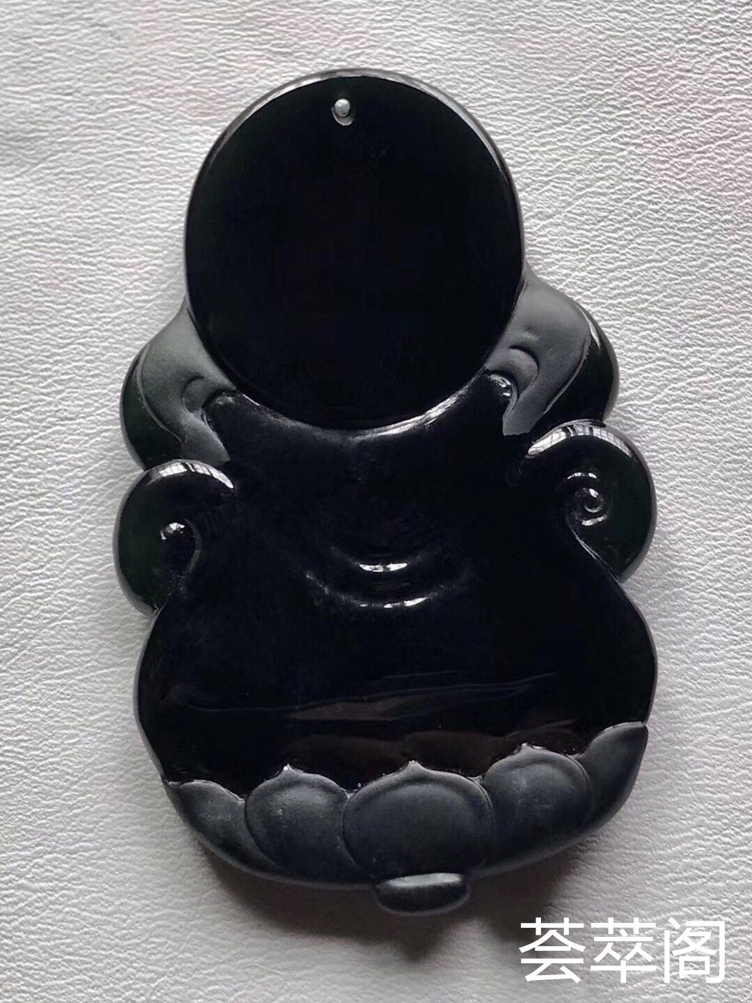 特惠：【墨翠立体观音】新货！  老坑高冰   极品墨翠   黑度极黑    极品帝王绿底色      冰透无比   种老起胶     品质极高   性价比超高 （翡翠中最神秘的墨翠，低调奢华有内涵）❗❗第8张
