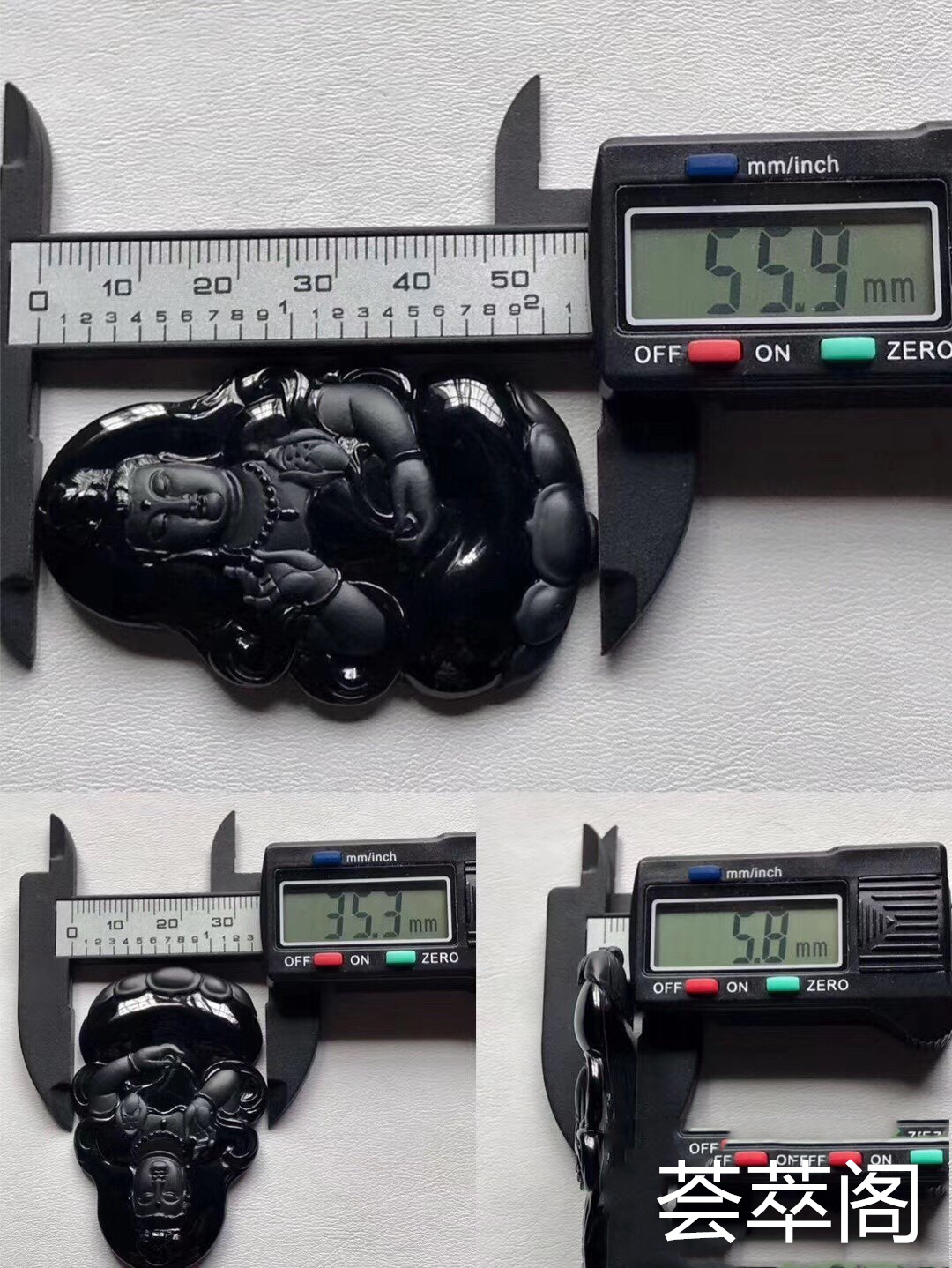 特惠：【墨翠立体观音】新货！  老坑高冰   极品墨翠   黑度极黑    极品帝王绿底色      冰透无比   种老起胶     品质极高   性价比超高 （翡翠中最神秘的墨翠，低调奢华有内涵）❗❗第9张