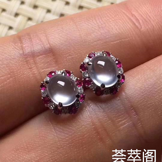 高冰玻璃种小套装➕耳钉特套[色    