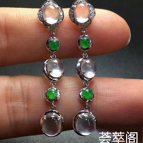 玻璃种耳坠颗颗精选，晶莹剔透～