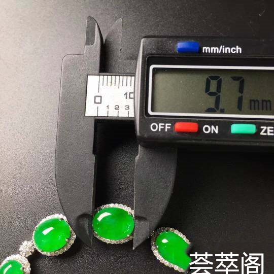 满绿蛋面手链，18K金镶嵌第8张