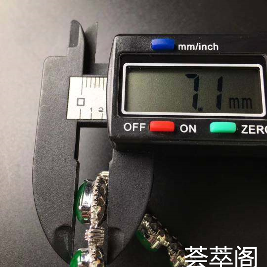 满绿蛋面手链，18K金镶嵌第6张